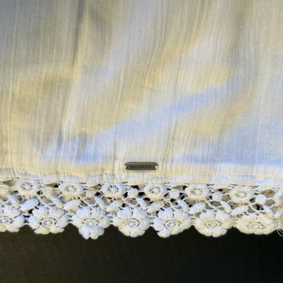 Hollister Co. Eyelet Sundress w/wide elastic waist band in off white Sz-M.  X8 - Picture 7 of 12